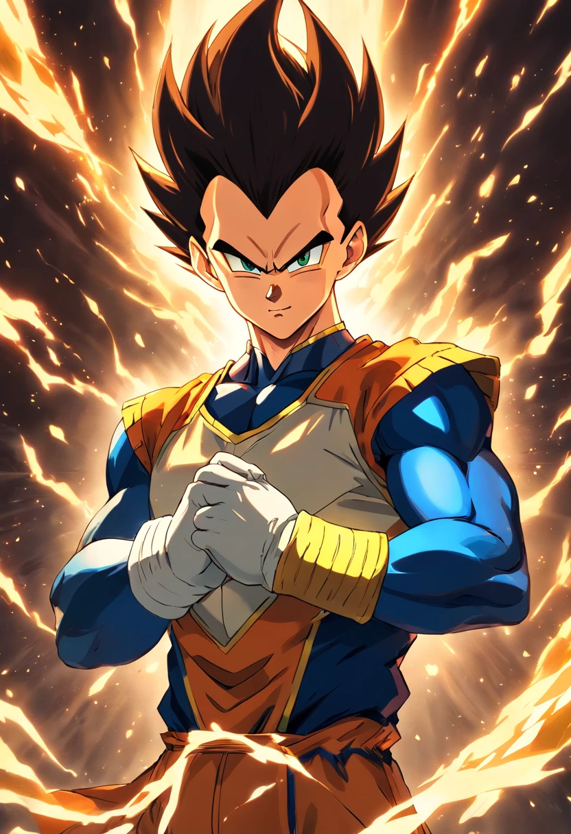 Vegeta usando um ((Terno escuro)), Masculino, Dragon Ball Z, fundo de bar