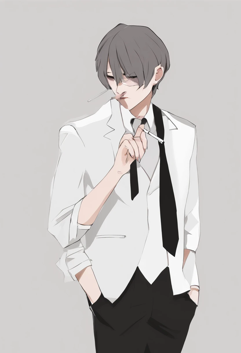 cool anime boy smoking cigarette