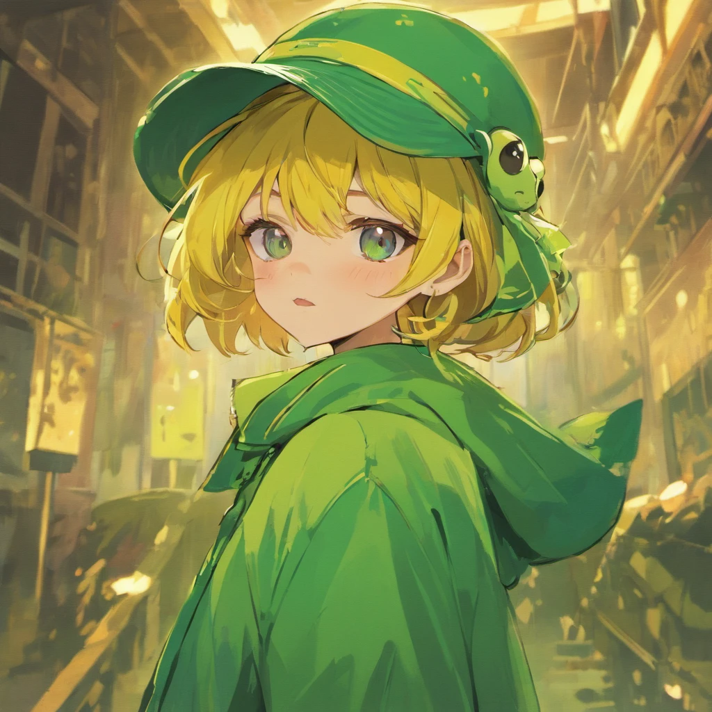 froggy, fatness、eye glasses、Bucket Hat、Men's、Chic、It features a simple、notwomen、male child