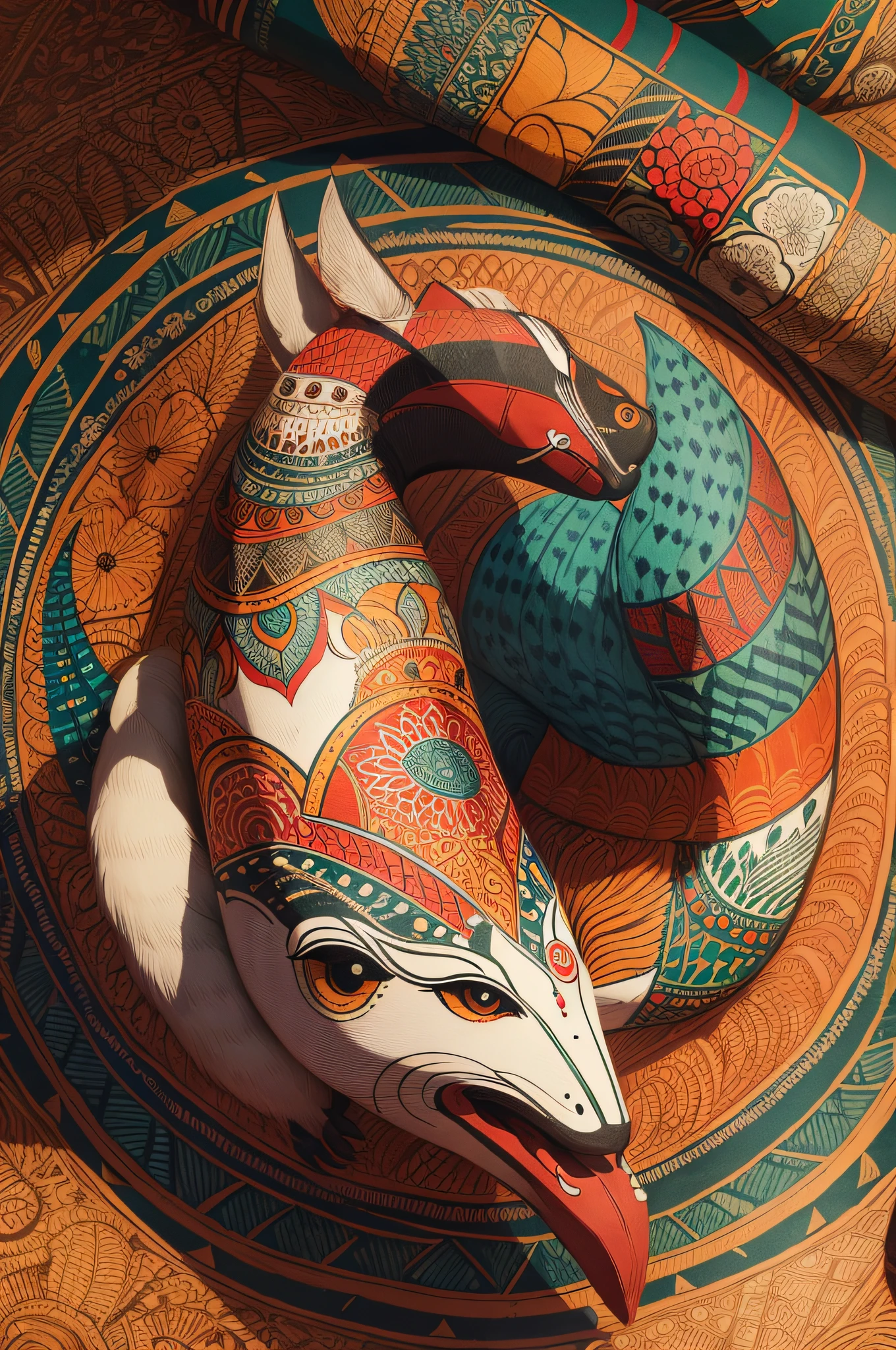madhubani animal painting