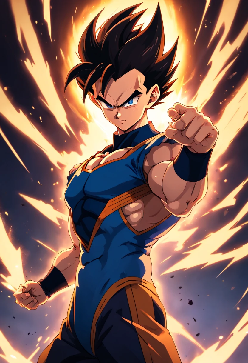 vegeta, masculine, wearing a black suit, Dragon Ball Z, bar background, (best quality, realistic:1.37), detailed facial features, sharp focus, vibrant colors, studio lighting, ultra-fine digital painting, [background:dark], [suit:black], [Dragon Ball Z], [bar], [masculine], [determined expression], [energetic pose], [powerful aura], [dark atmosphere], [dynamic composition], [intense action], [dragon], [dragon scale texture], [Dragon Ball logo], [anime style], [bold lines], [high contrast], [dramatic lighting], [powerful energy], [epic scene], [mysterious ambiance], [intense emotions], [smooth shading], [detailed muscle definition], [intense eyes], [spiky hair], [battle-ready stance], [confident posture], [explosive power], [tense atmosphere], [impactful background], [fierce strength], [heroic character], [captivating composition]