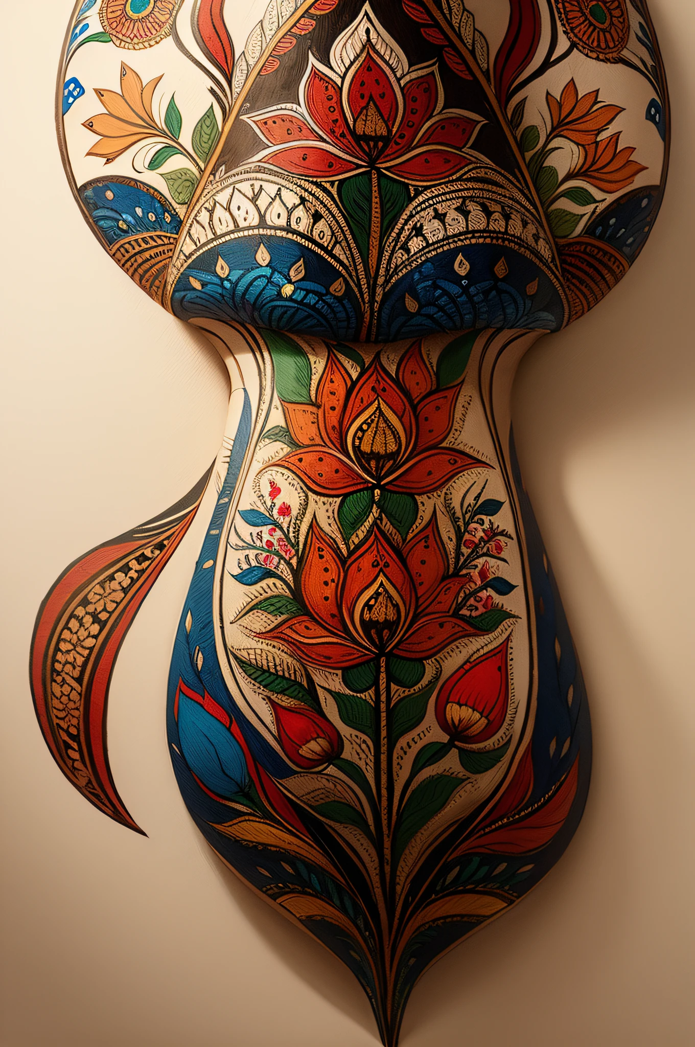 madhubani flower painting