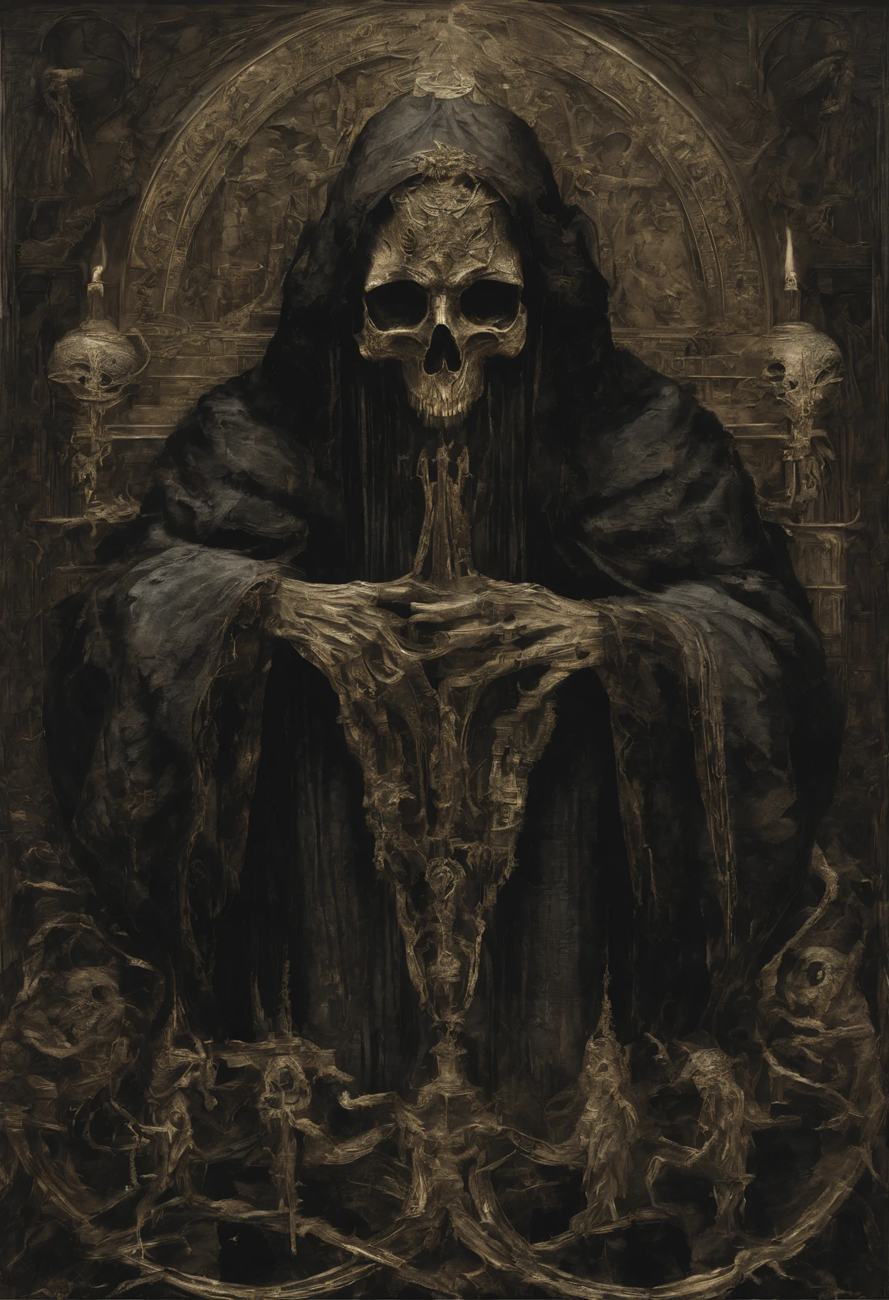 the mages of the first world is an old character, in the style of dark bronze and gold, realistic hyper-detail, george stefanescu, ravencore, jacek malczewski, lucid developments of his subjects, mirrored realms