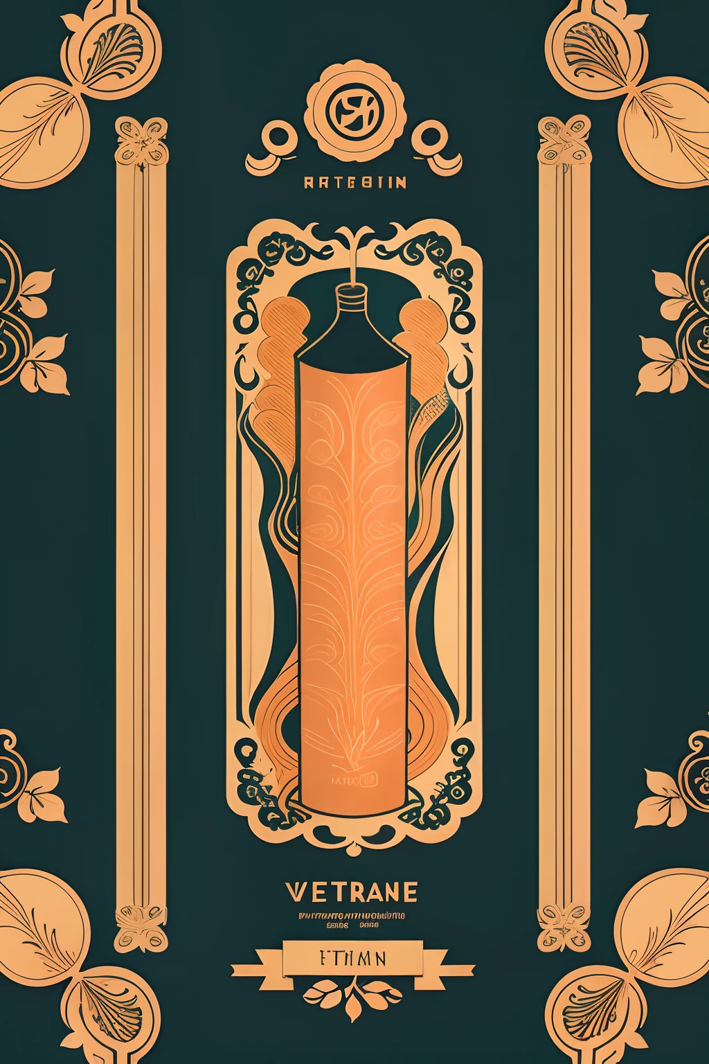 vietnamese incense retro cartoon pattern