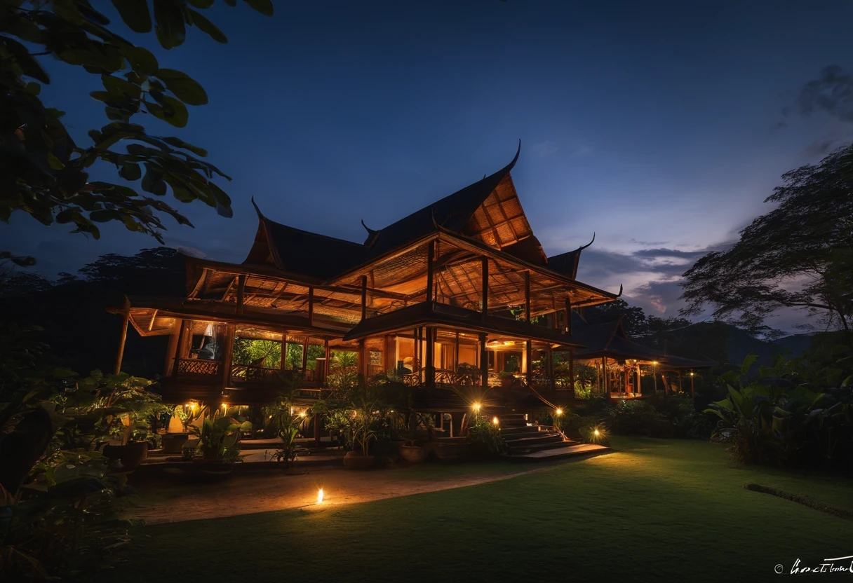 Thai House in Thung Ton Tan, Northeast Thailand, High Basement