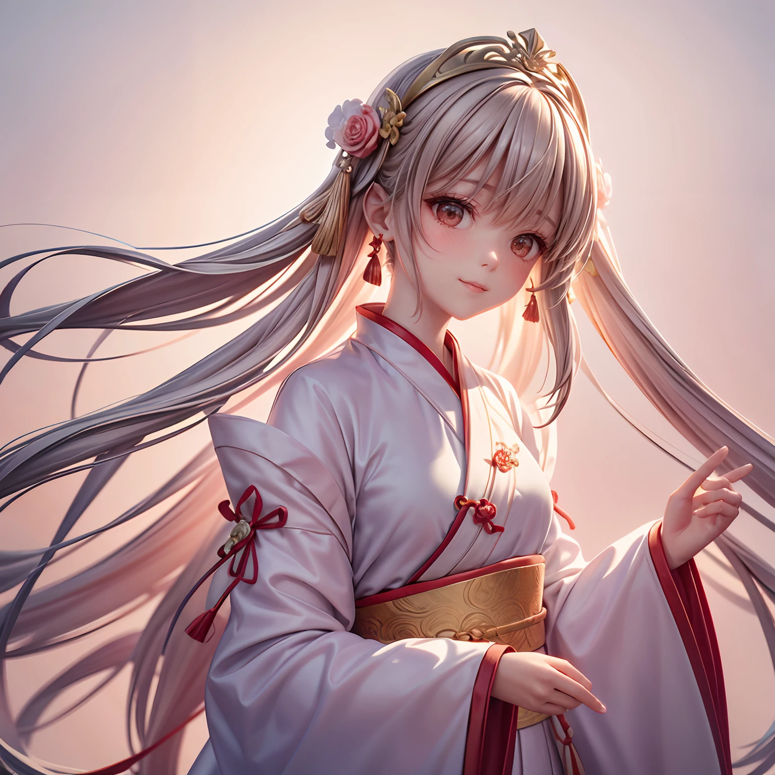 Movie Angle,(Cute girls,??????? correct,full bodyesbian,Masterpiece camellia,Masterpiece Hanfu,ssmile),(illustratio,paper art,3Drenderingof),(plethora of colors,Best quality,high detal,tmasterpiece,Cinematic lighting effects,4K,Chiaroscuro)