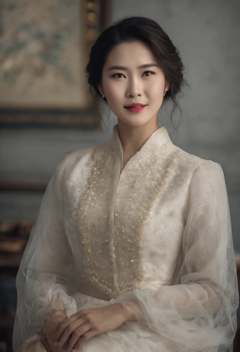 Korean woman, (masterpiece, pretty people, tainted smile), virtual youtube, detailed skin texture