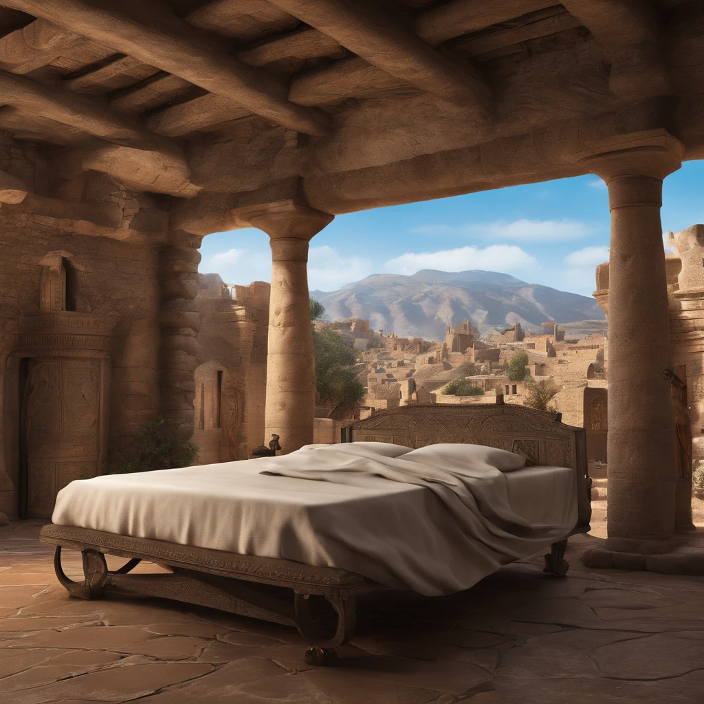 Ancient civilizations that perished,The sleeping old tin robot wakes up now,Eyes glow,medieval Europe,RPG