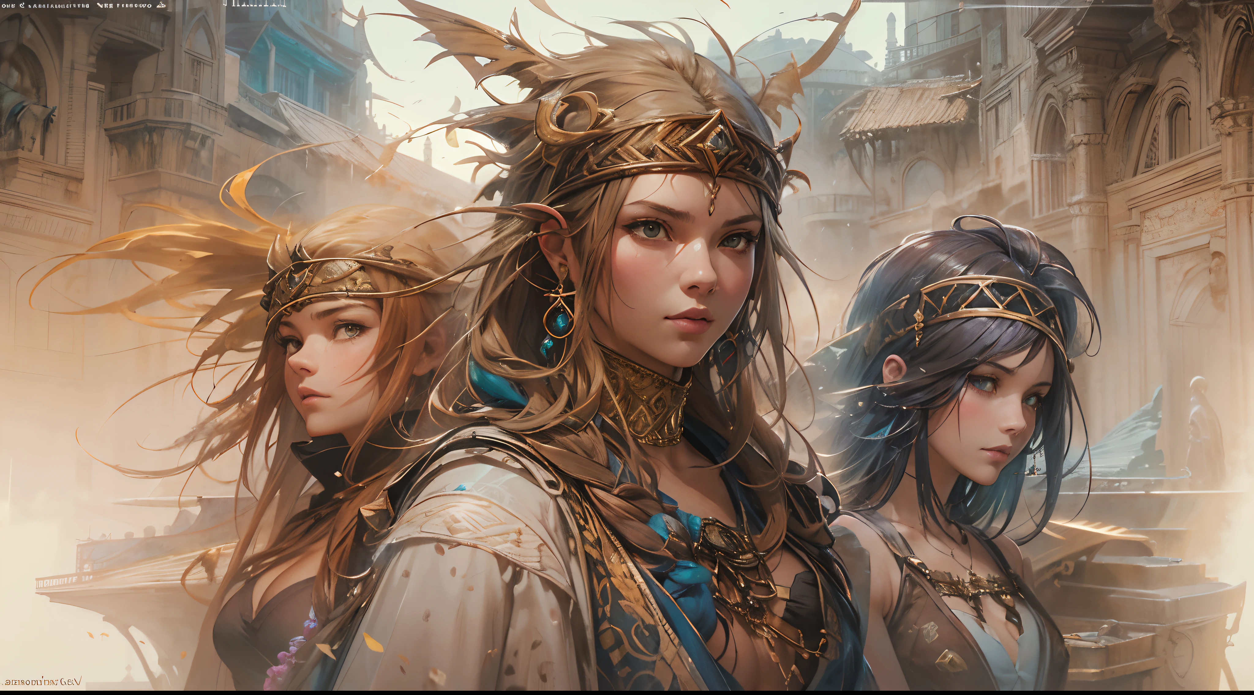 "(by Greg Rutkowski: 1.2), (masterpiece), ((best quality)), extremely delicate and beautiful, illustration, (fantasy landscape), A mesmerizing fantasy landscape with enchanting elements blending seamlessly. ((Zanarkand from final fantasy x)), A sense of tranquility and wonder fills the air, inviting exploration and discovery. Providing a distant view that captures the grandeur and atmosphere. From Brian Froud and Carne Griffiths and Wadim Kashin and John William Waterhouse, 8K post-production, high resolution, hyperdetailed, depth of field, HDR, intricate"