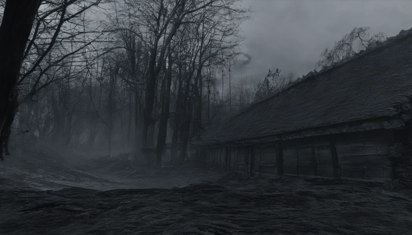 After a sharp cold wind blew,The village immediately became thin。The small river lays quietly on the edge of the village like a hada,The branches were also exposed at this time,The streets also seem to be getting more spacious,The secluded streets and alleys can be seen at a glance。
