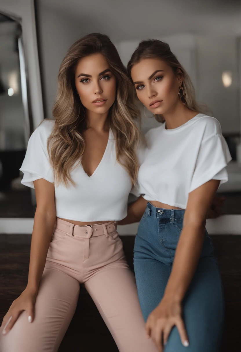 Mujer con camiseta negra y pantalones blancos en el centro comercial, Chica sexy con ojos azules, Retrato Sophie Mudd, Retrato de Corinna Kopf, cabello rubio y ojos grandes, Selfie de una mujer joven, Ojos en el club Violet Myers, ohne Maquillaje, Maquillaje natural, staring directly into camera, Cara con Artgram, dezentes Maquillaje, Impresionante foto de cuerpo completo, en el dormitorio, Fission