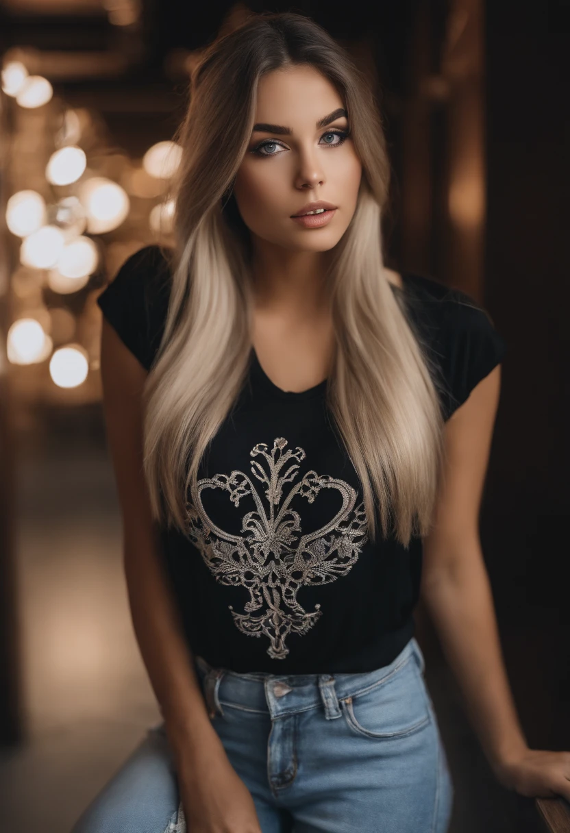 Mujer con camiseta negra y pantalones blancos en el centro comercial, Chica sexy con ojos azules, Retrato Sophie Mudd, Retrato de Corinna Kopf, cabello rubio y ojos grandes, Selfie de una mujer joven, Ojos en el club Violet Myers, ohne Maquillaje, Maquillaje natural, staring directly into camera, Cara con Artgram, dezentes Maquillaje, Impresionante foto de cuerpo completo, en el dormitorio, Fission