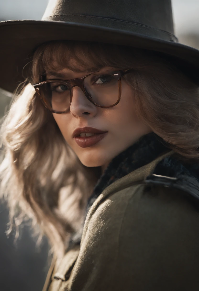 a close up of a person with a hat and glasses, artwork in the style of guweiz, hate, anime style. 8k, anime realism style, realistic anime 3 d style, 3 d anime realistic, anime artstyle, realistic anime artstyle, guweiz, anime asthetic, in an anime style, hyper realistic anime