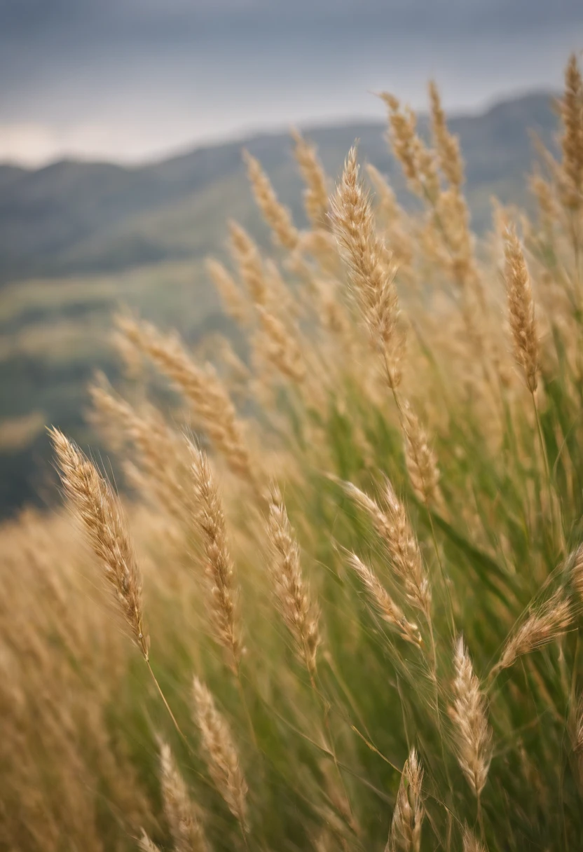 Without clothes beauty wheat field