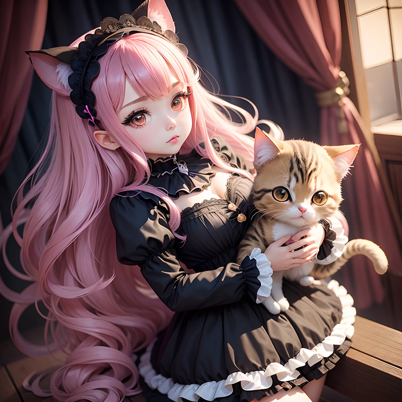 animesque、Princess Pretty Cure Style、1:1 Style、Chibi Goth ta Cat