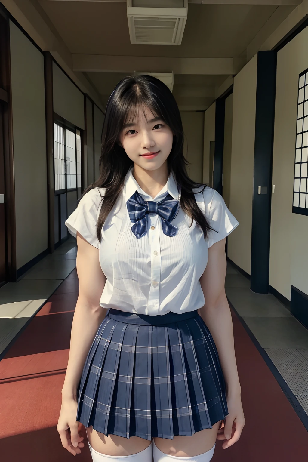 masterpiece, top quality, ultra high definition, colorful, flat color, depth of field, lens flare
1 girl, sitting, black hair, watching viewer, school, classroom, pleated mini skirt, school uniform, seravuk, black pantyhose, detailed texture, detailed texture, beautiful detailed face, 30 year old beauty, adult atmosphere, bra
