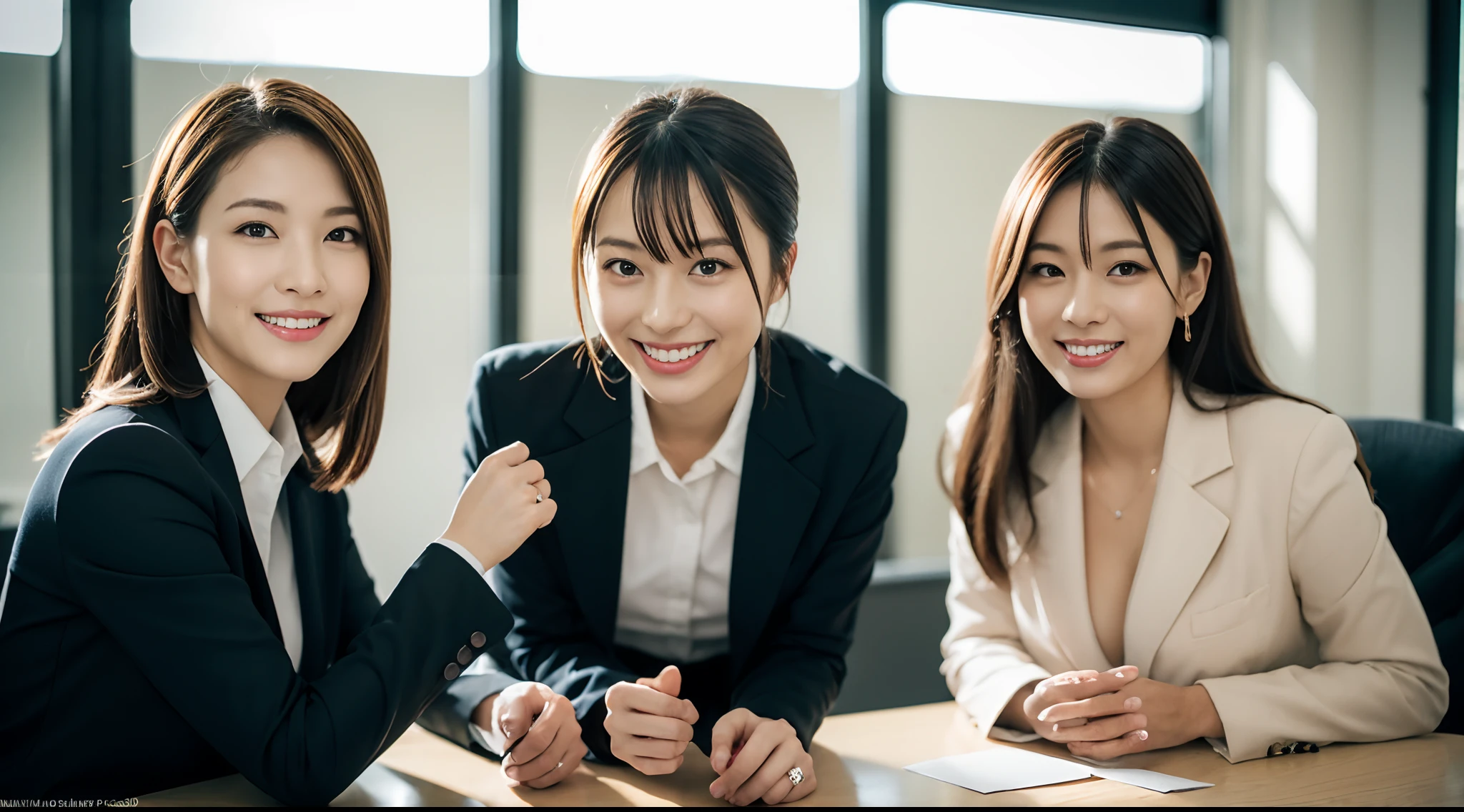 masutepiece, Best Quality, 超A high resolution,(photographrealistic:1.4) (depth of fields),(Lens Glow) , jaket:1.5、Inside the office:1.5、a Pretty Japanese woman:1.5、officeworker、Sexy buttocks:1.5、crouching down:1.5、smil、a miniskirt:1.5
