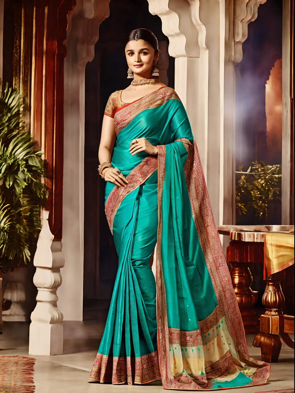 Beautiful Alia Bhatt wearing traditional indian saree