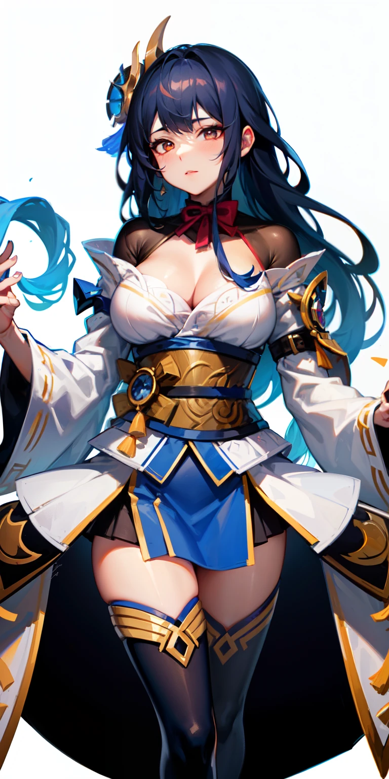 a close up of a woman with long hair and a sword, extremely detailed artgerm, ahri, artgerm detailed, akali, irelia, artgerm. high detail, irelia from league of legends, portrait of ahri, wlop and artgerm, akali from league of legends, artgerm lau