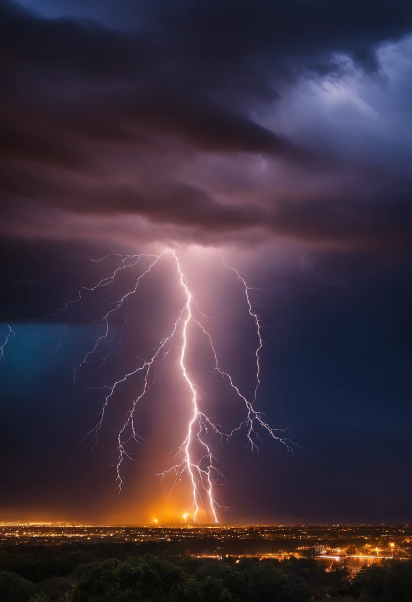 "phoenix, Heavy rain accompanied by lightning and thunder, Penetrating light emitted from your eyes, An expression full of hatred"