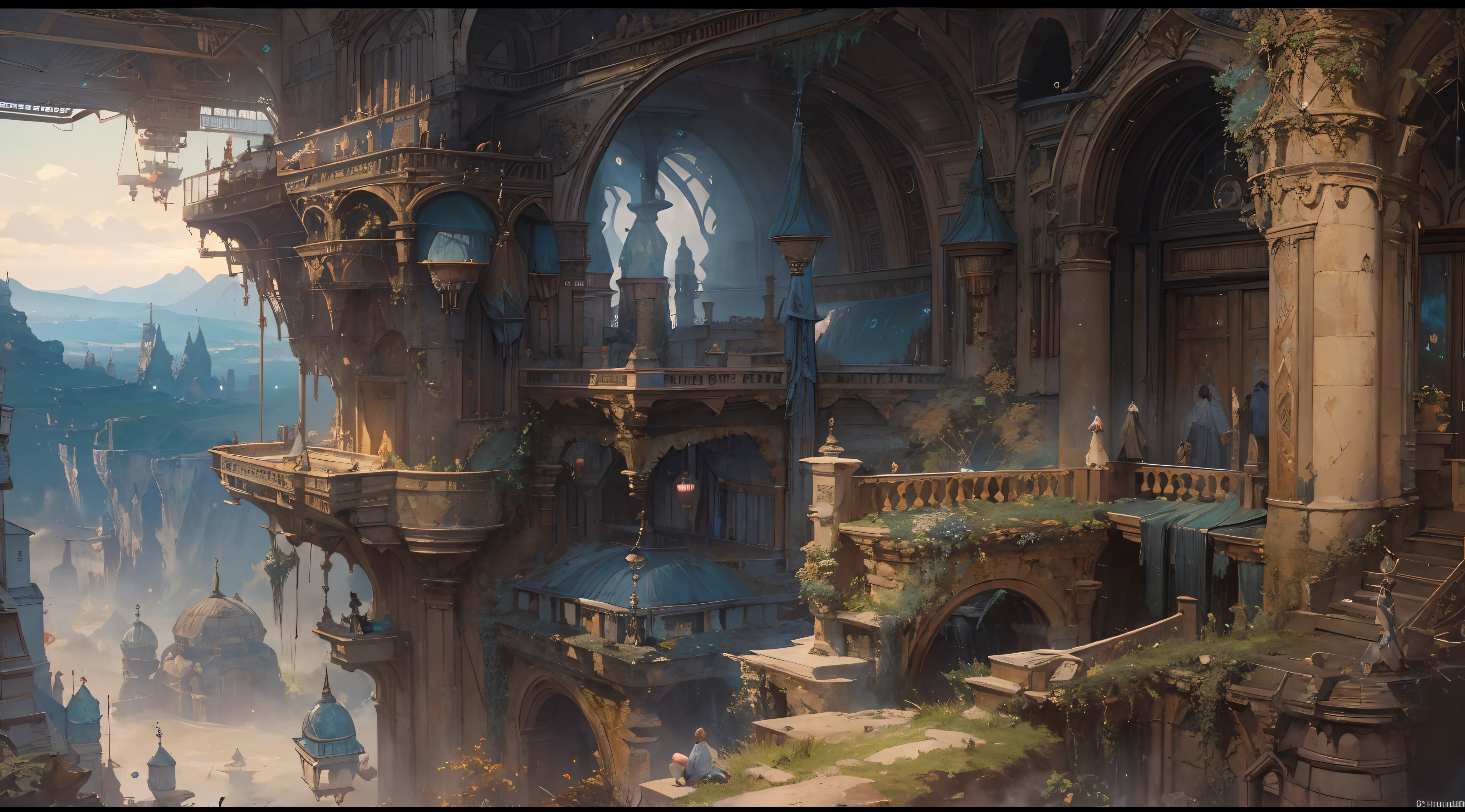 "(by Greg Rutkowski: 1.2), (masterpiece), ((best quality)), extremely delicate and beautiful, illustration, (fantasy landscape), A mesmerizing fantasy landscape with enchanting elements blending seamlessly. ((Mt. Gagazet from final fantasy X)), A sense of tranquility and wonder fills the air, inviting exploration and discovery. Providing a distant view that captures the grandeur and atmosphere. From Brian Froud and Carne Griffiths and Wadim Kashin and John William Waterhouse, 8K post-production, high resolution, hyperdetailed, depth of field, HDR, intricate"