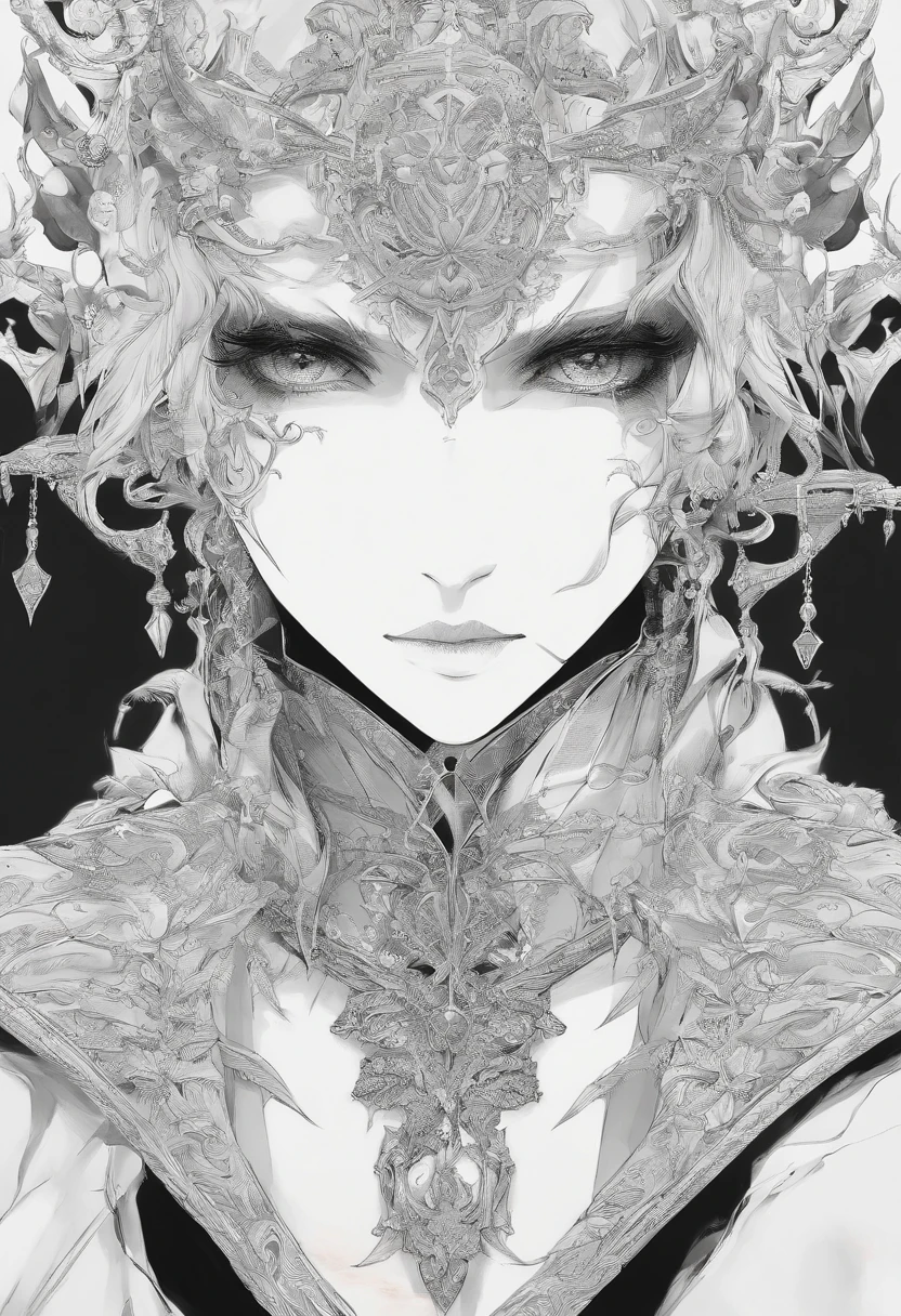 (8K,Best quality,style of anime),Ancient European realistic style armor,Black armor,male people,Devil parasitism,Smoke background,Black smoke,red color eyes,The drawing style is similar to that of characters in anime,with a pure white background,Character design,quadratic element,Include a small amount of introductory text,Three views of people