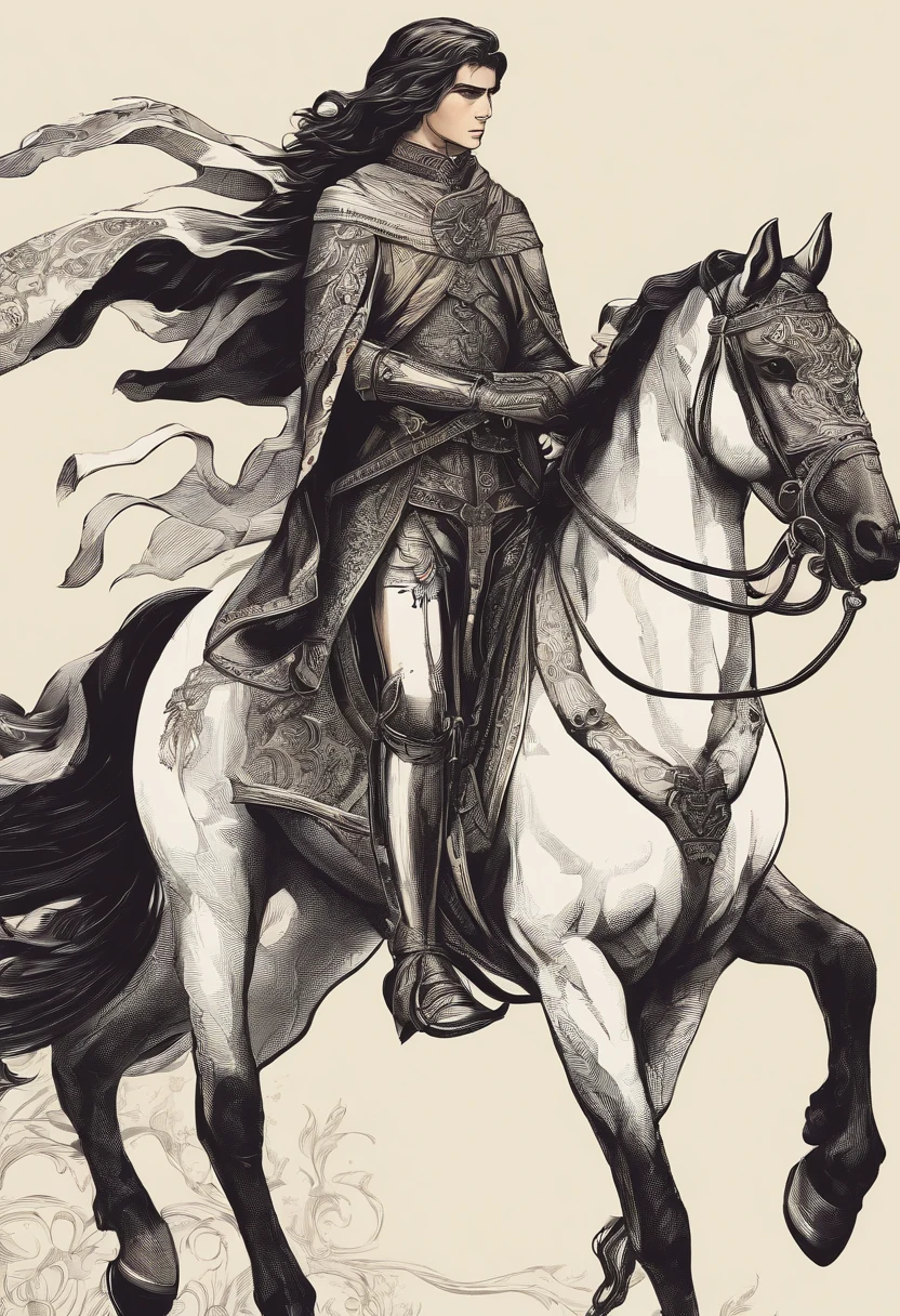 Ottoman cavalry dress,male people,long white pants,Deerskin booties,with short brown hair,Sepia pupils,white backgrounid,Delicate facial features