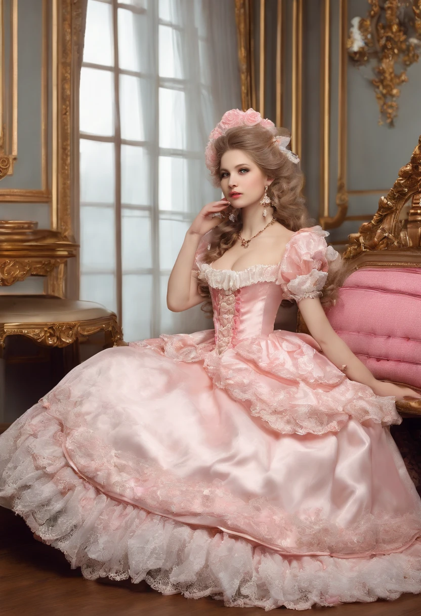 (lingerie:1.3),Pink and white dress, Takanobu Fujiwara(Takanobu Fujiwara)Digital rendering inspired by, pixiv, rococo, Victoria Gothic Lolita Fashion, Lolita Style, Rococo Queen (Rococo Queen) (Rococo Queen (Rococo Queen)) (Rococo Queen (Rococo Queen) (Rococo Queen (Rococo Queen))) (Rococo Queen (Rococo Queen) (Rococo Queen (Rococo Queen)) (Rococo Queen (Rococo Queen) (Rococo Queen (Rococo Queen)))) , rococo dress, lolita fashion, one-piece,She sat by the lake in the rain,Petticoat
