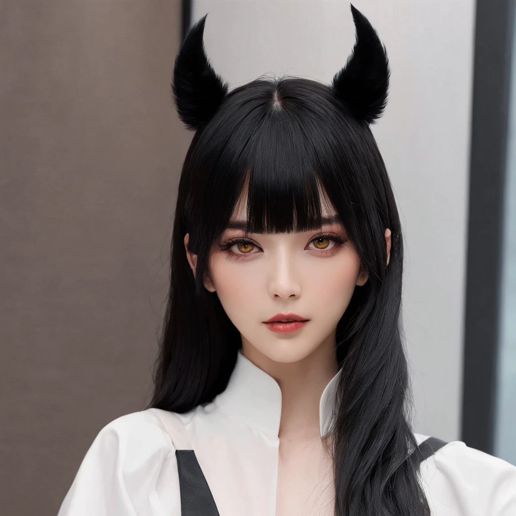 masterpiece, top-quality, cowboy shot,1girl in, (Mask),(((Crow mask for the face))),Crow-inspired black battlesuit, Crow Style Shoulder Armor, Broken long like a crow, Long Red Cloak,(独奏)、manhattan-cafe,、White ahoge, (Long Black Hair)、long black bangs passing between the eyes,,,,、Black-haired horse ears、Horse tail、Yellow eyes without highlights、(((flat chest)))、(((Coffee bean skyscraper at night)))