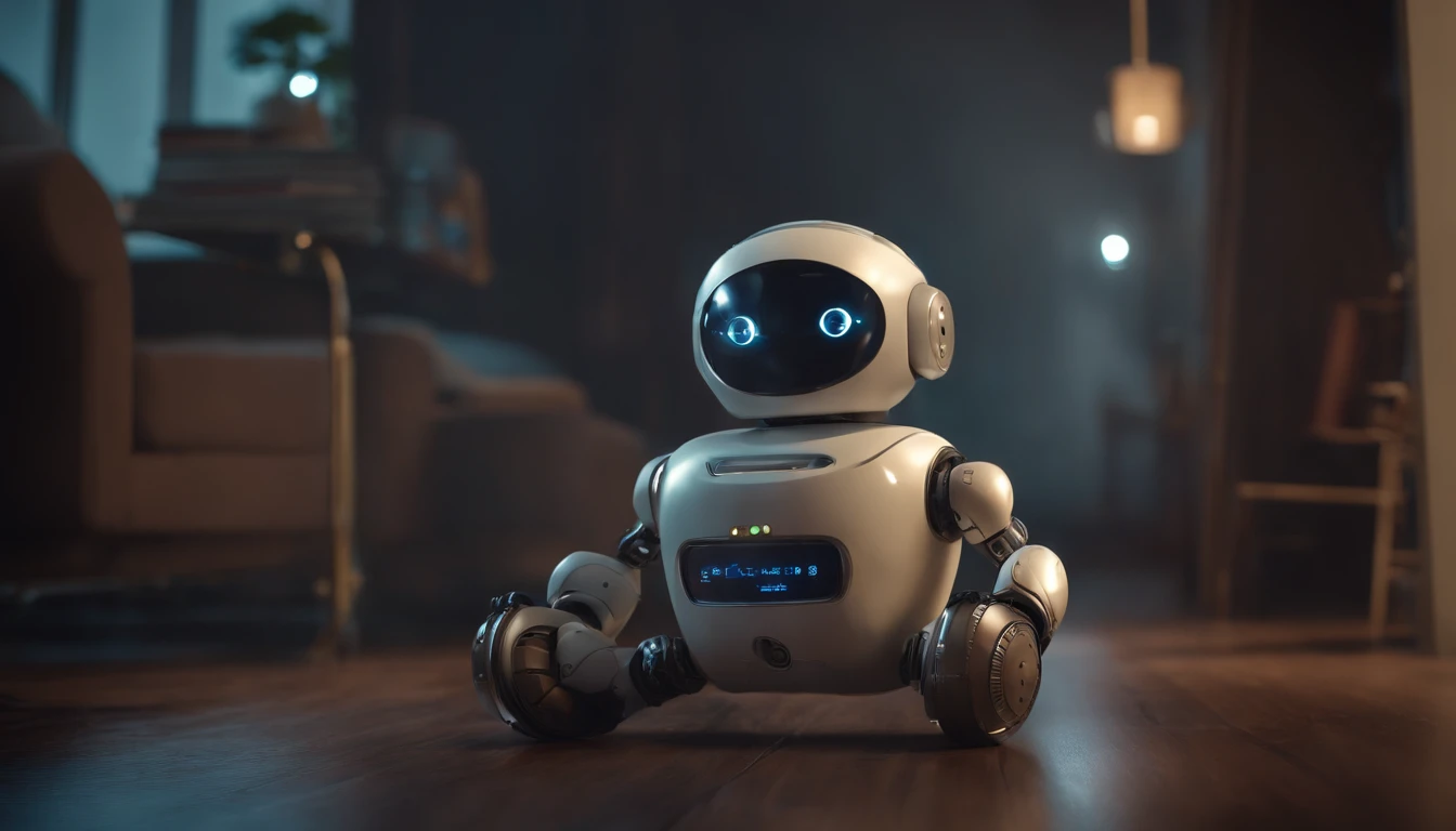 in a future dead city, escrevendo no live, na sala com livros, wide vision, ultra realista, altamente detalhado, pintura digital, arte conceitual, suave, foco nítido, tiro grande angular , babysitter, cute , with a cute  , There is a cute robot standing in the future city play with a cute babyich is a very cute robot, cute elaborate epic robot, beautiful robot character design,  Kid Robot, Portrait of a futuristic robot, robotic mixed with organic, Future Robot, character, concept robot, White Robot, robot concept art, Steampunk Robot ,  (masterpiece,extreme detailed,top quality)