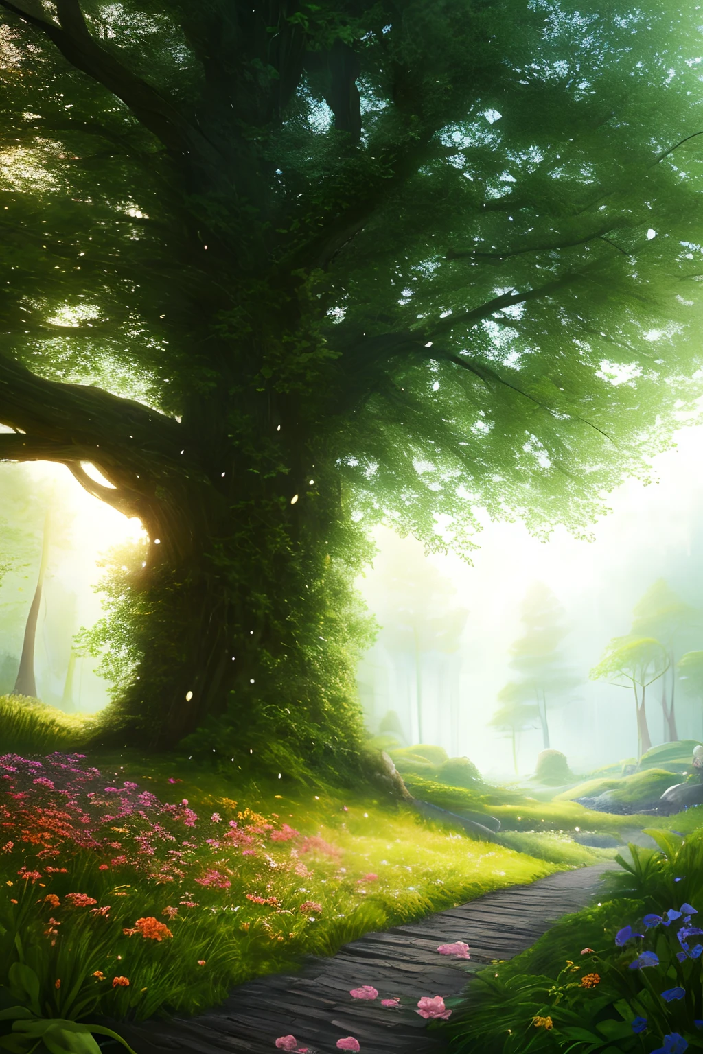 masterpiece, best quality, high quality,extremely detailed CG unity 8k wallpaper, An enchanting and dreamy scene of a fantasy forest, with towering trees, glowing mushrooms, and hidden fairy glens, creating a sense of mystique and enchantment, artstation, digital illustration, intricate, trending, pastel colors, oil paiting, award winning photography, Bokeh, Depth of Field, HDR, bloom, Chromatic Aberration ,Photorealistic,extremely detailed, trending on artstation, trending on CGsociety, Intricate, High Detail, dramatic, art by midjourney