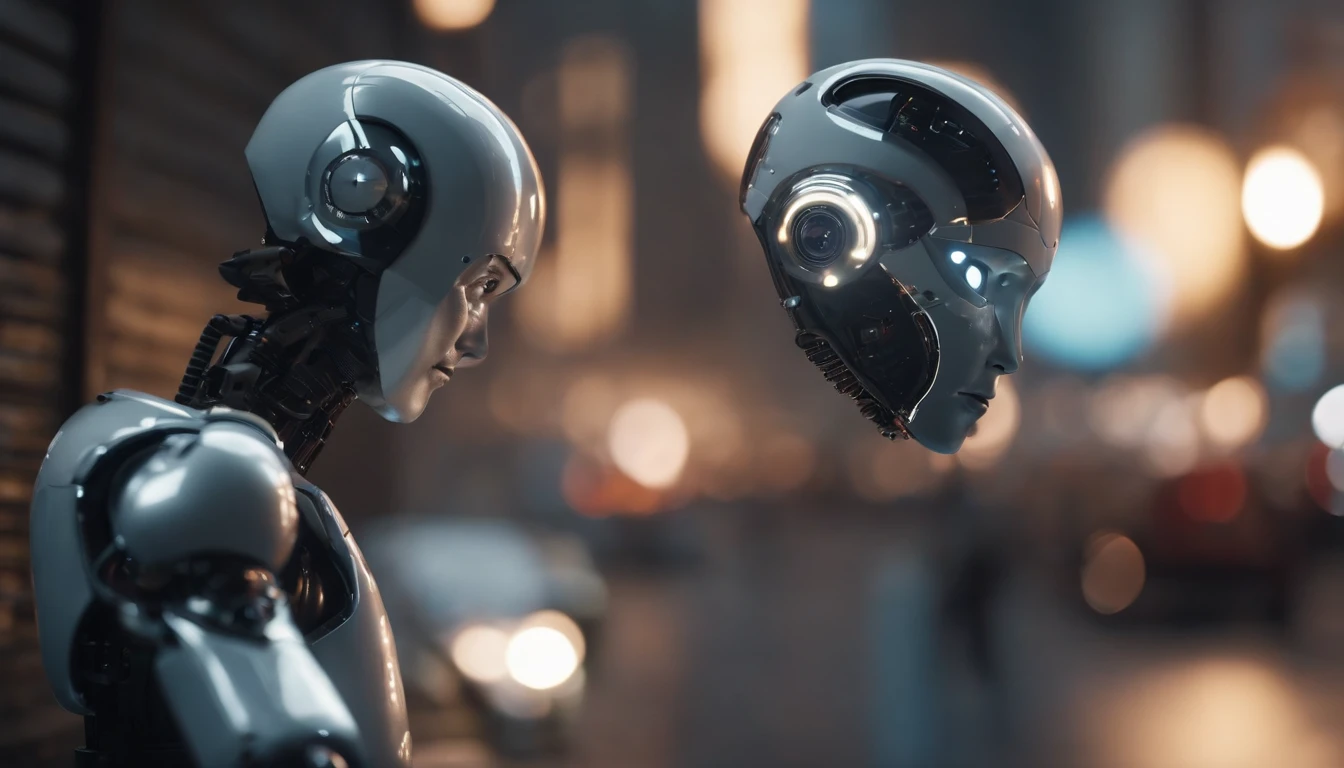 A robot look like a ball , a , (masterpiece,extreme detailed,top quality) ,futuristic city