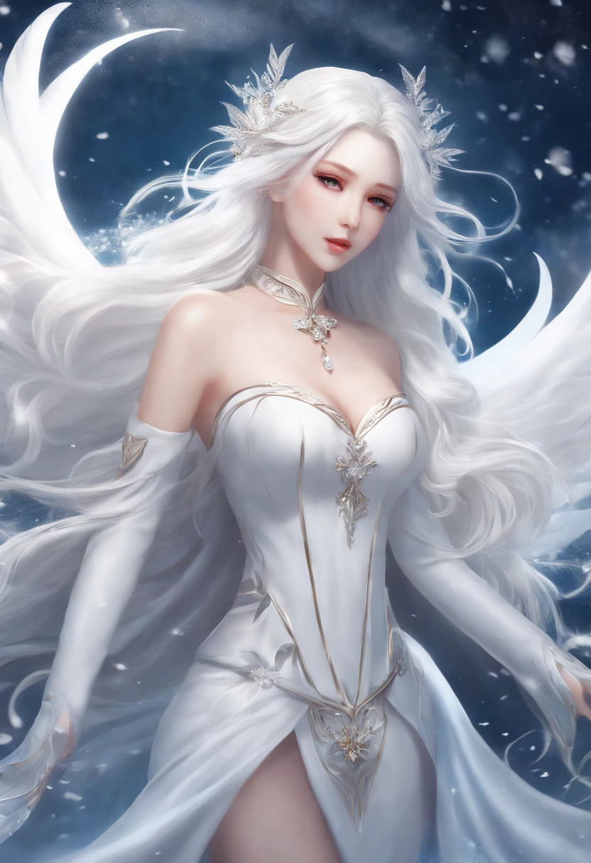 anime girl with long white hair and in the snow, white haired deity, white hair floating in air, anime fantasy illustration, flowing white hair, beautiful young wind spirit, beautiful fantasy anime, glowing flowing hair, ethereal anime, beautiful anime artwork, beautiful digital artwork, anime fantasy artwork, ((a beautiful fantasy empress)), 2. 5 d cgi anime fantasy artwork naked ass towards screen pussy wet big ass big tits drewling moaning