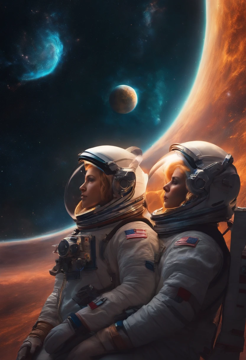 Couple in space