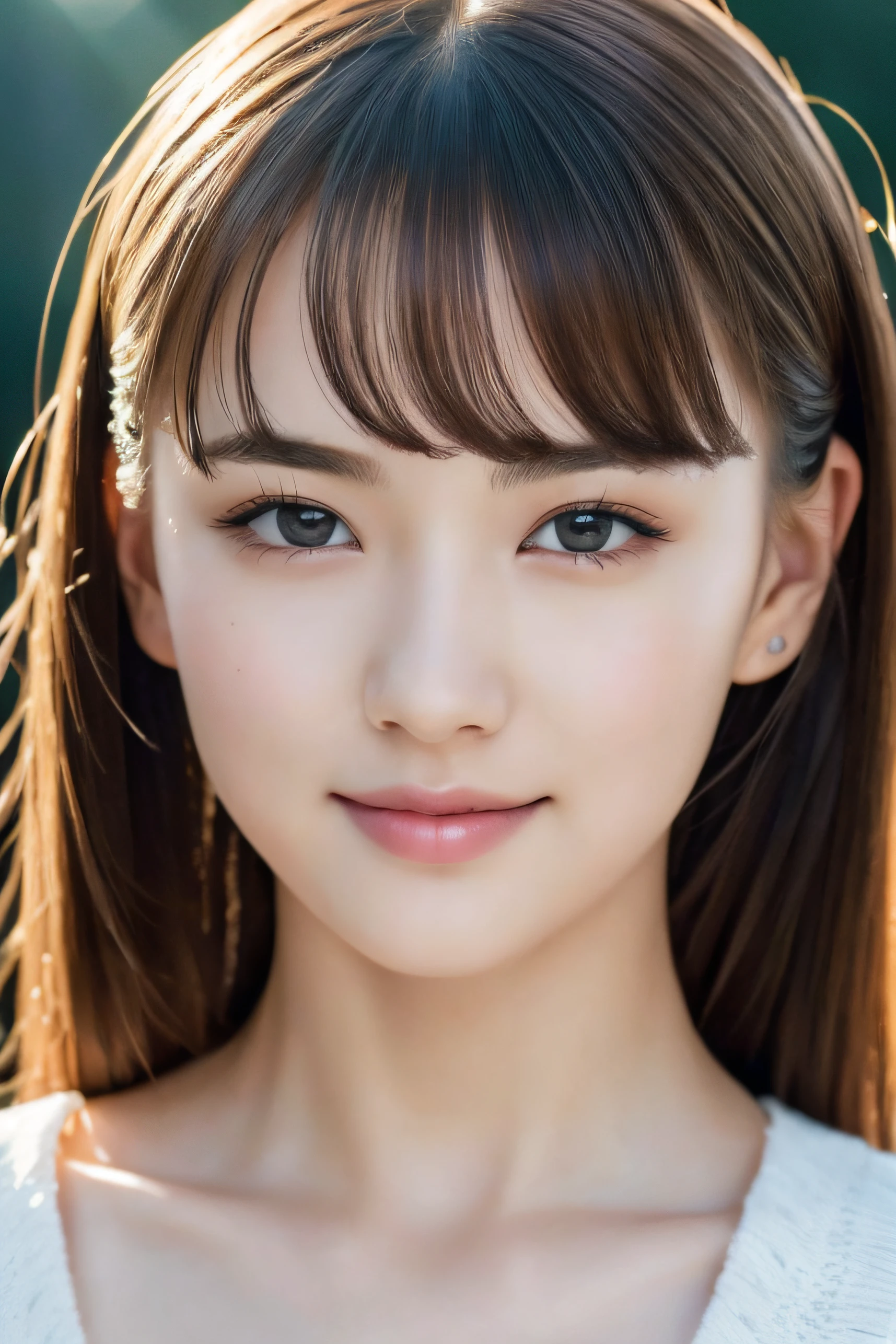 (((​masterpiece))), top-quality, ultra-detailliert, Extremely detailed, Detailed background, light rays, Very beautiful girl, japanese, 16 yo,  Detailed face, Solo, smile, (Full body:1.3), (random hairstyles :1.2), Bangs, (Young Face), (Perfect body:1.1), blouse, sunrise glow, Summer, in 8K, Wallpaper, amazing, finely detail, Ultra-detailed, 超A high resolution, Extremely detailed, Pure erotic face, extremely detailed eye and face, Beautiful detailed eyes, highlydetailed skin, No makeup, (Natural Skin),