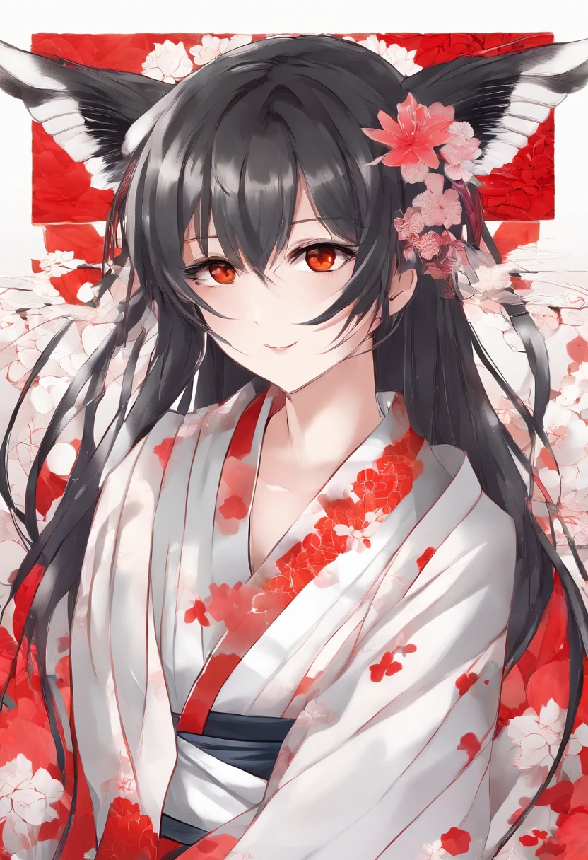 Bigchest，Bare chest，perspire，finely quality eyes，Red pupils，Red and white kimono，No clothing，Fine body，navel，Pure desire，