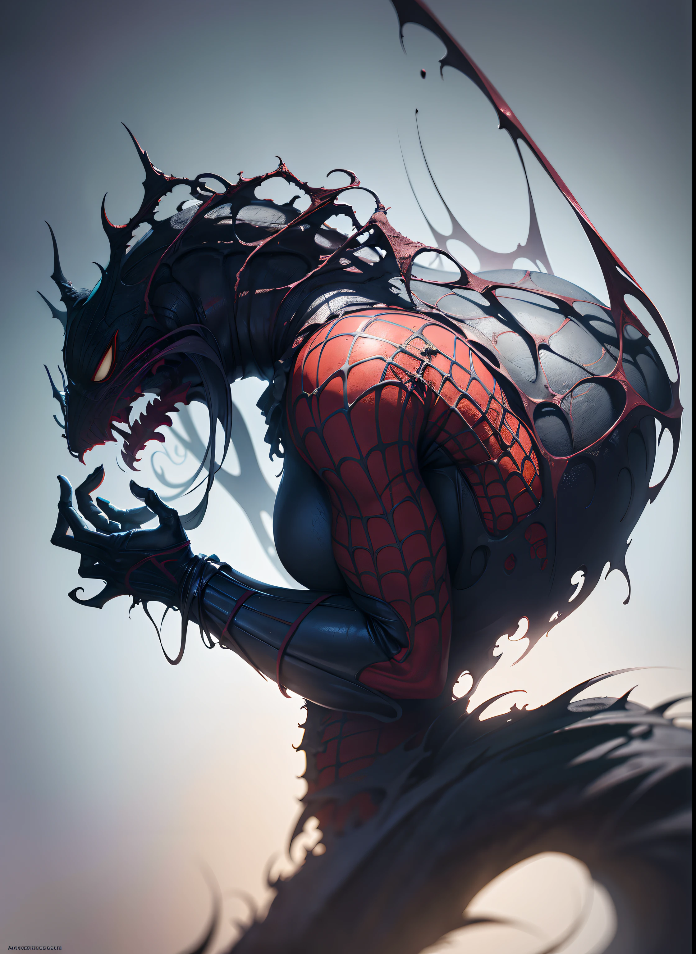 Spiderman, perfect composition, majo, detalhado, intrincado, Intricate octane render trend in Artstation, 8 k artistic photography, arte conceitual fotorrealista, soft natural volumetric cinematic perfect light, Chiaroscuro, fotografia premiada, master part, oil on the canvas, Raphael, Caravaggio, Greg Rutkowski, Bipe, Beksinski, Giger