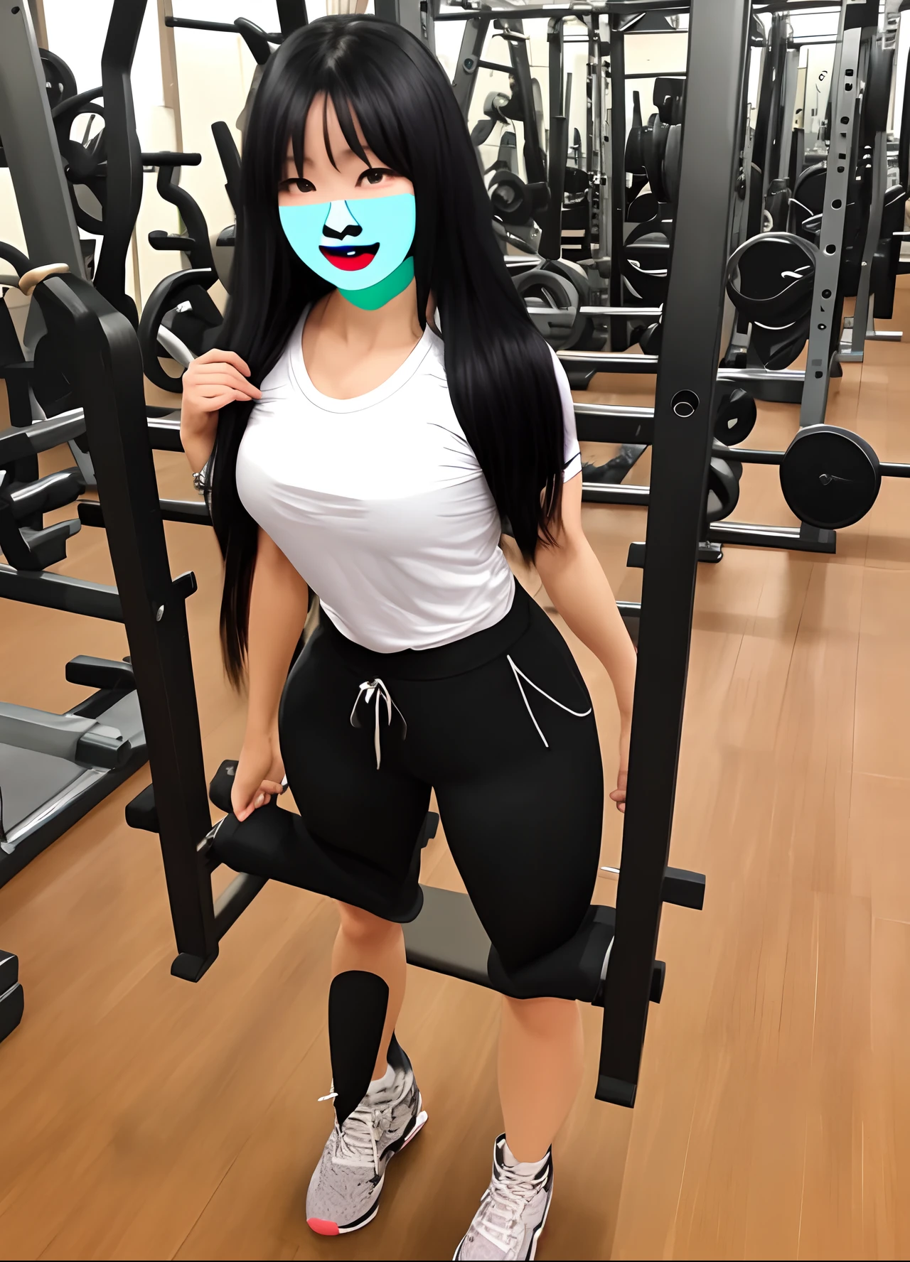 Height 172cm、Weight 65kg、g-cup、Mukimuki busty girl with 100cm hips。My hobby is muscle training。Long black hair。