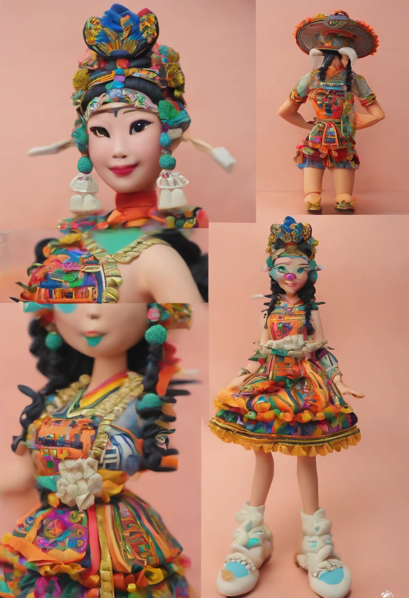Yi costumes,Hmong accessories,Bucks,cow horn,Short,cute big breasts