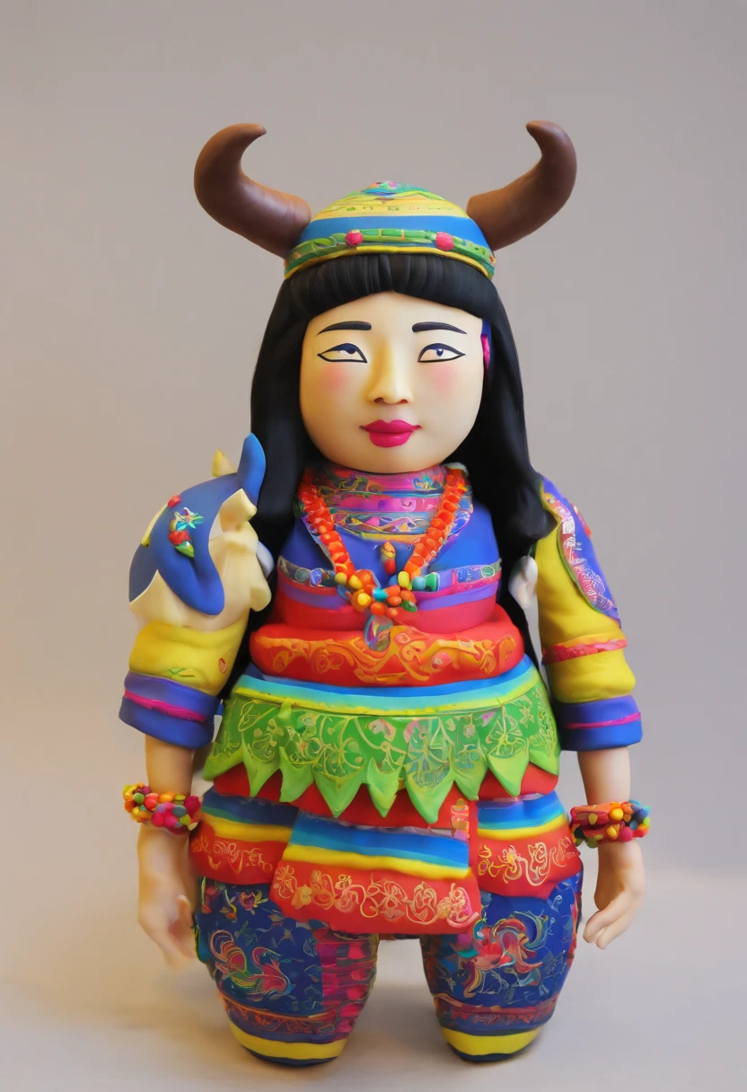 Yi costumes,Hmong accessories,Bucks,cow horn,Short,cute big breasts