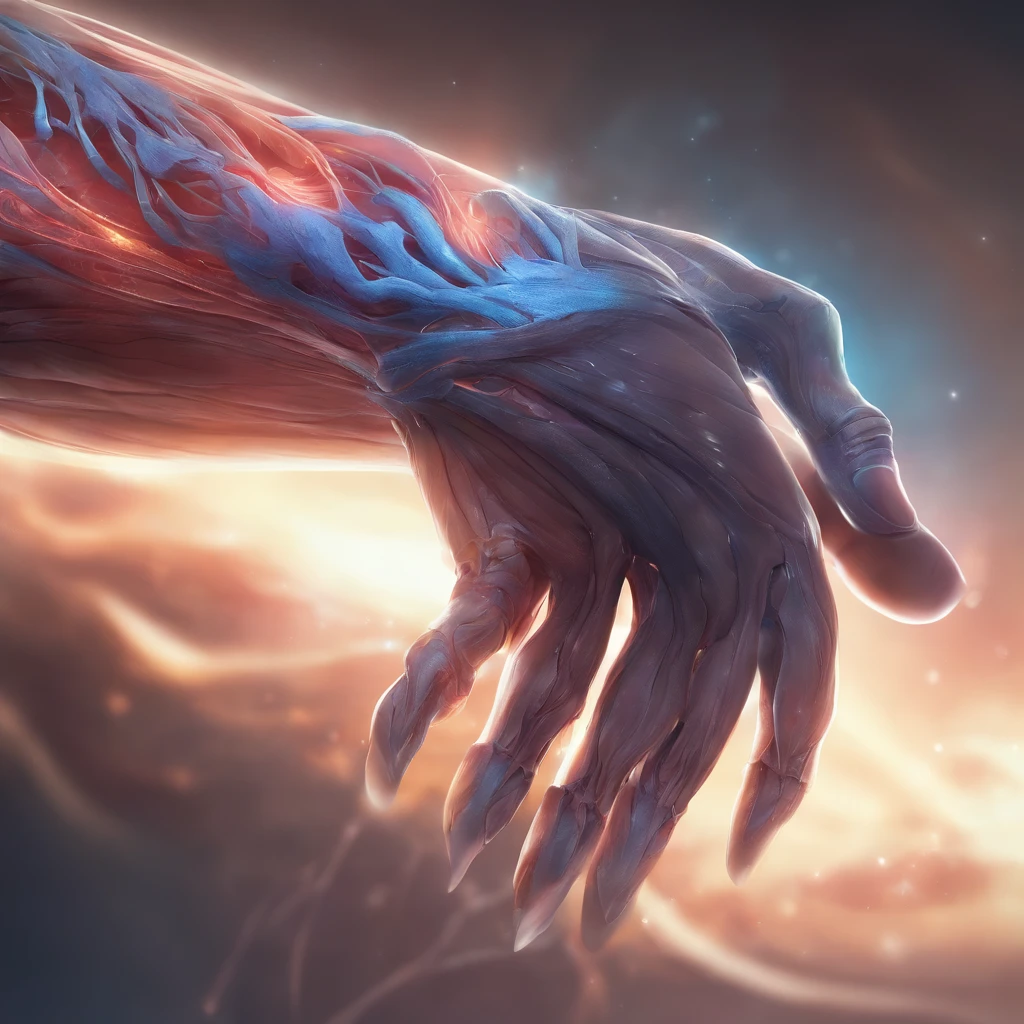 the detailed anatomy of the muscles of an arm without the skin, com o fundo preto, hyper realistic, 4k, cinematic --v4 2:3