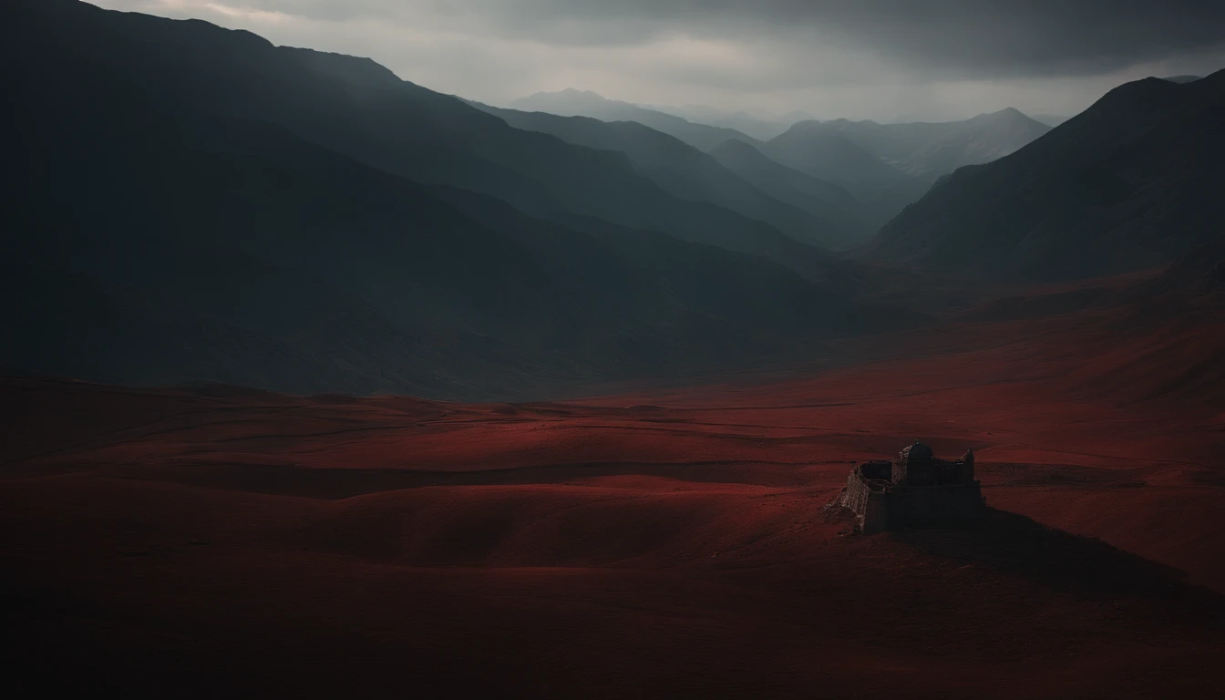 ancient battle field,Mountains of corpses,Rivers of blood flow。