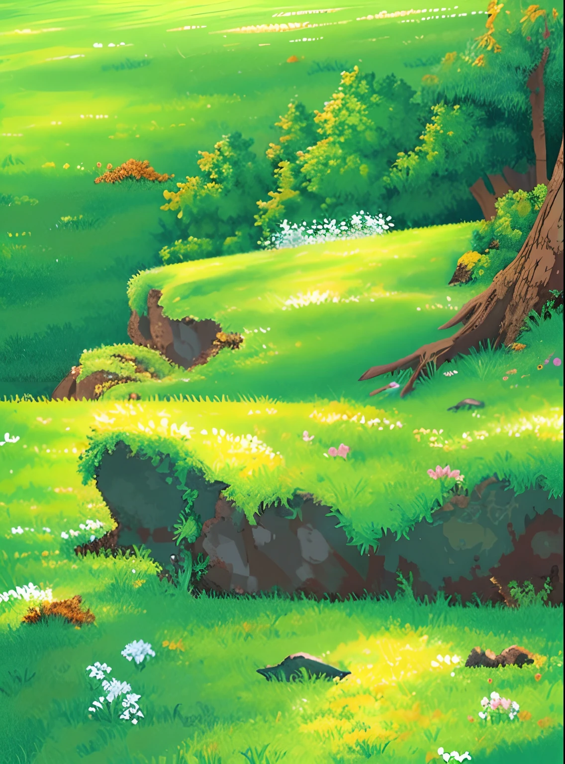 Pixel World,green onion、green grass、