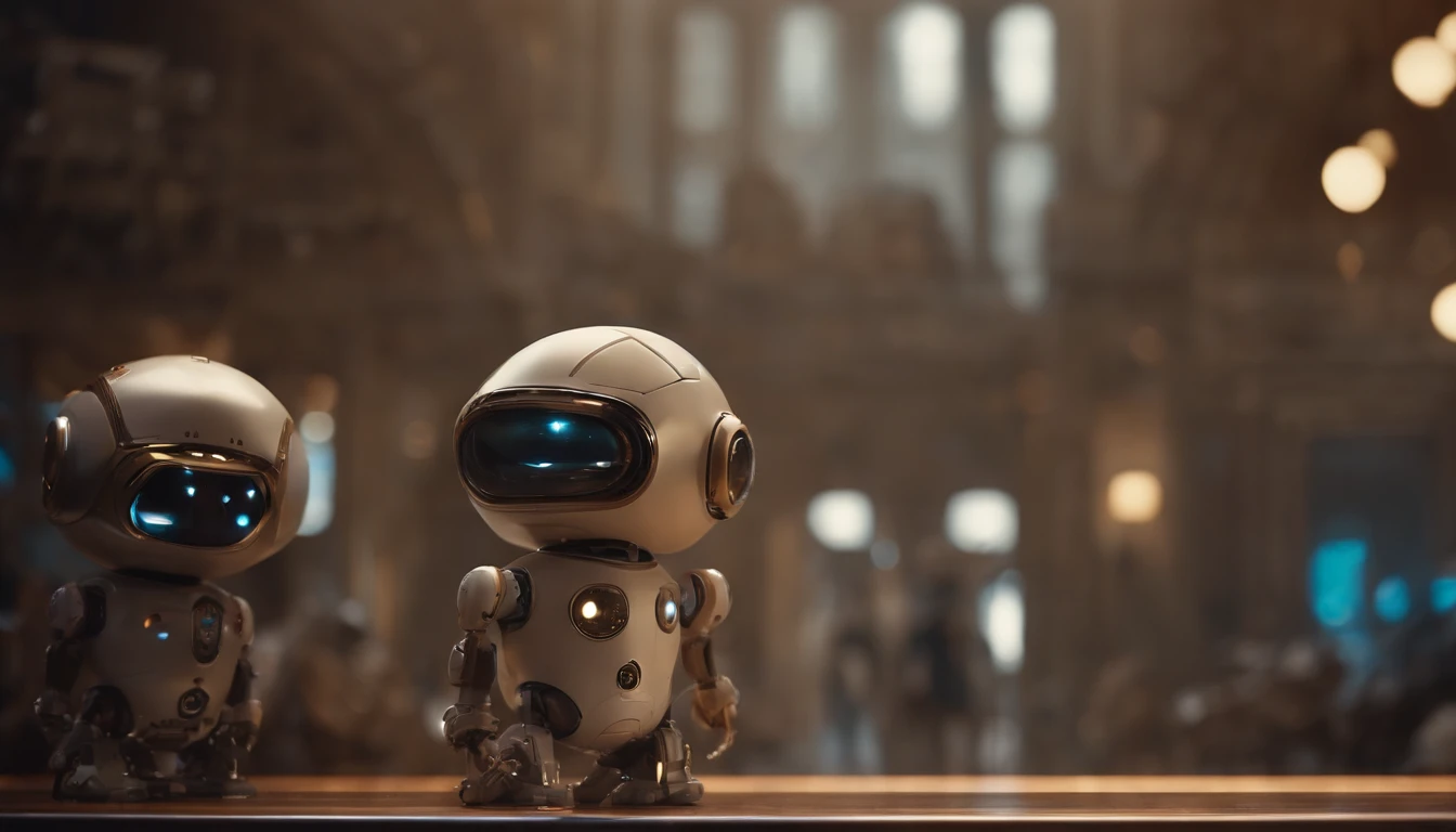 in a future dead city, escrevendo no live, na sala com livros, wide vision, ultra realista, altamente detalhado, pintura digital, arte conceitual, suave, foco nítido, tiro grande angular , babysitter, cute , with a cute baby , There is a cute robot standing in the future city play with a cute baby, which is a very cute robot, cute elaborate epic robot, beautiful robot character design,  ??? Robot, Portrait of a futuristic robot, robotic mixed with organic, Future Robot, humanoid character, concept robot, White Robot, robot concept art, Steampunk Robot ,