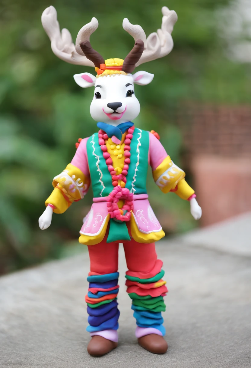 Yi or Miao costumes,deers,The white,cute big breasts