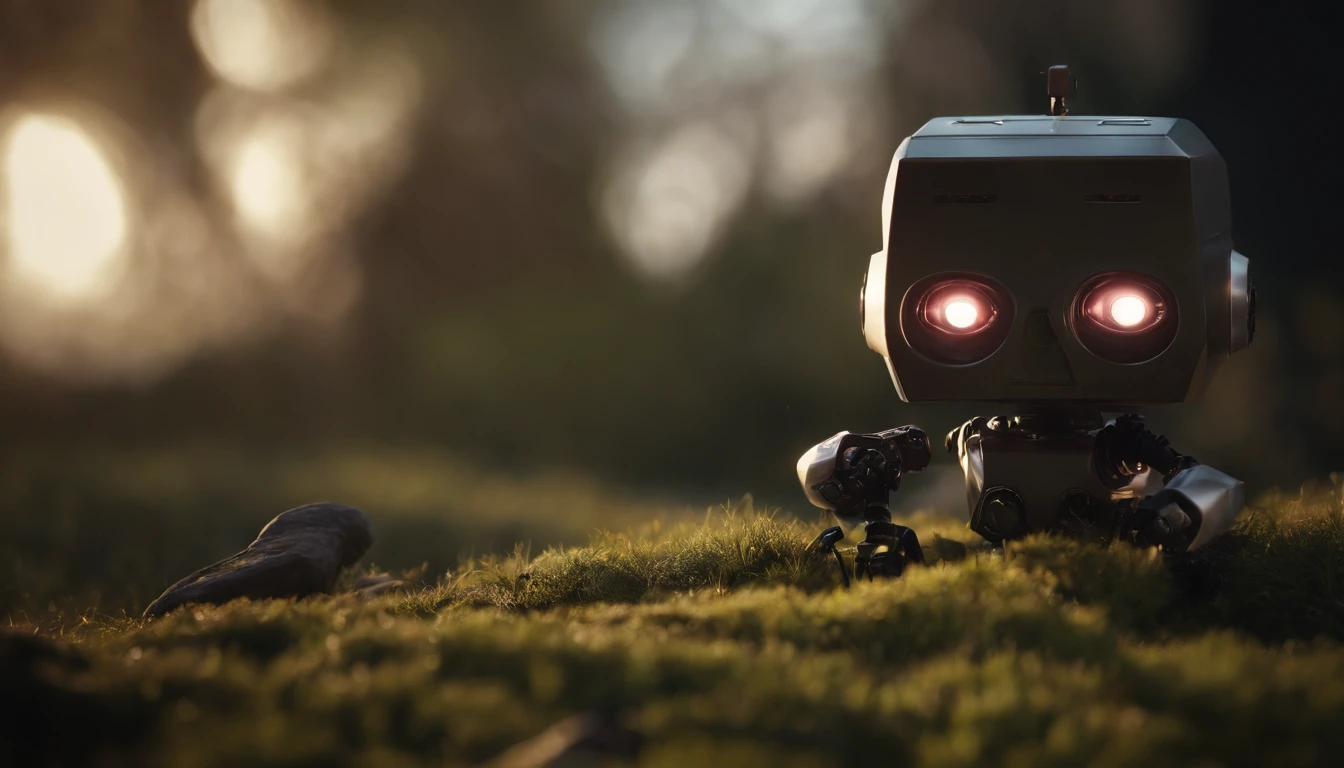 a baby, ??? Robot,(masterpiece,extreme detailed,top quality) , Ruin ,very cute robot, (Movie lighting),(light and shadow effect),(unreal-engine),(Tyndall),(cinema4d),(Super futuristic fantasy style),(8k wallpaper),(tmasterpiece),(Photography Award),realisticlying