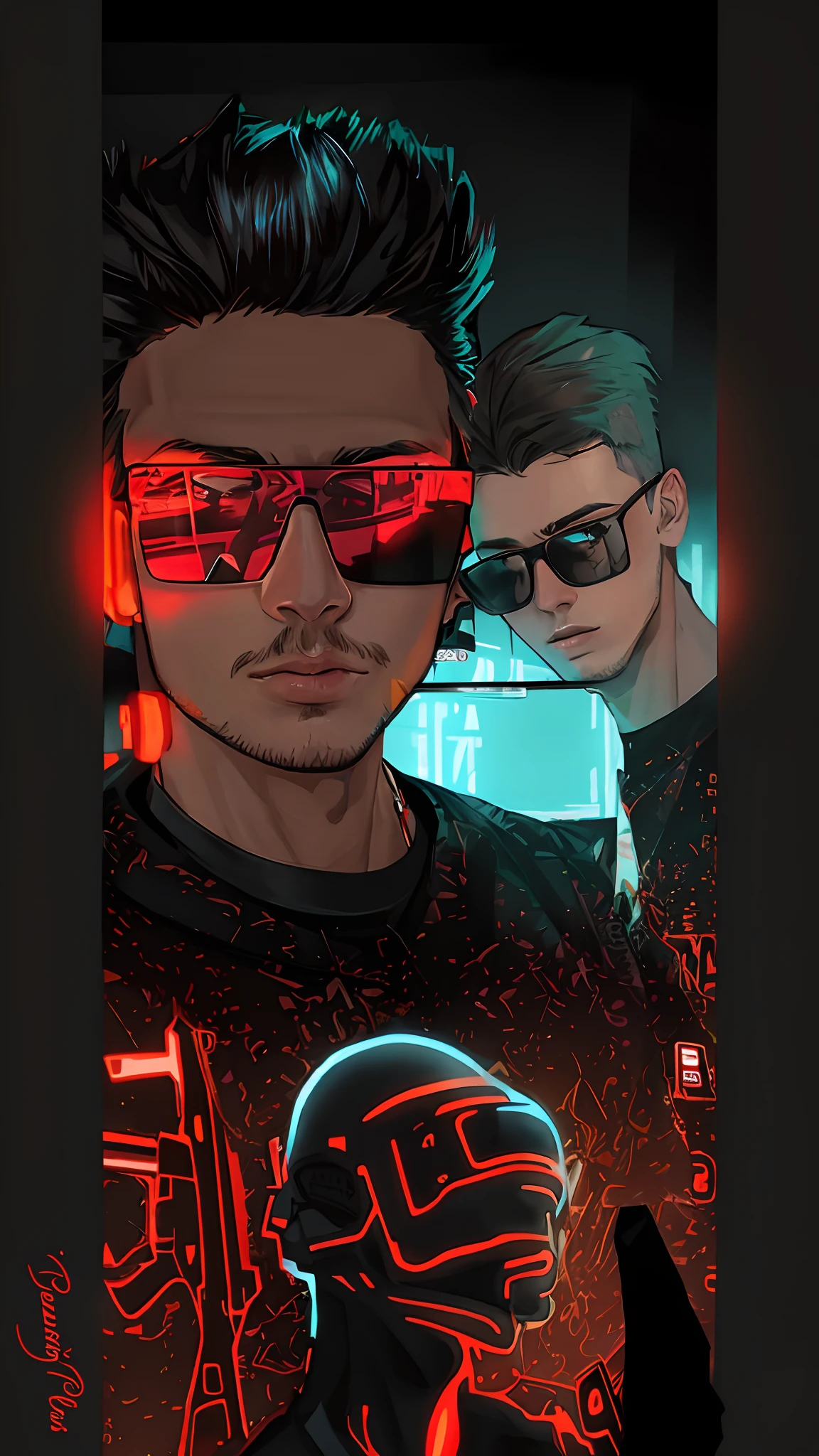 Change background cyberpunk handsome boy,realistic face,8k,Ultra realistic,