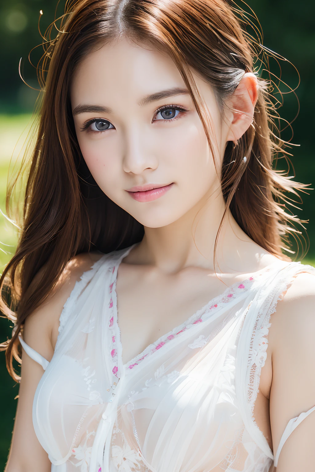 (((​masterpiece))), top-quality, Extremely detailed, Detailed background, light rays, Very beautiful girl, japanese, 16 yo,  Detailed face, Solo, smile, (Full body:1.3), (random hairstyles :1.2), (Young Face), (Perfect body:1.1), blouse, sunrise glow, Summer, in 8K, Wallpaper, amazing, finely detail, Ultra-detailed, 超A high resolution, Extremely detailed, Pure erotic face, extremely detailed eye and face, Beautiful detailed eyes, highly detailed skin, No makeup, (Natural Skin),