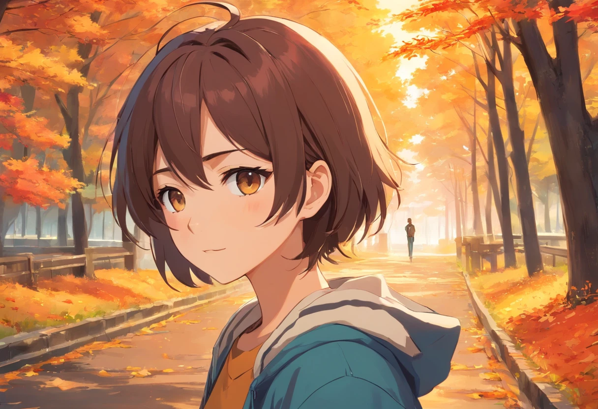 {{{{{1boy}}}}}, {{{{{masterpiece}}}}}, man, slender, {best quality}, {highres}, {{beautiful detailed face}}, {{beautiful detailed eyes}}, P//tapestry, autumn scenery