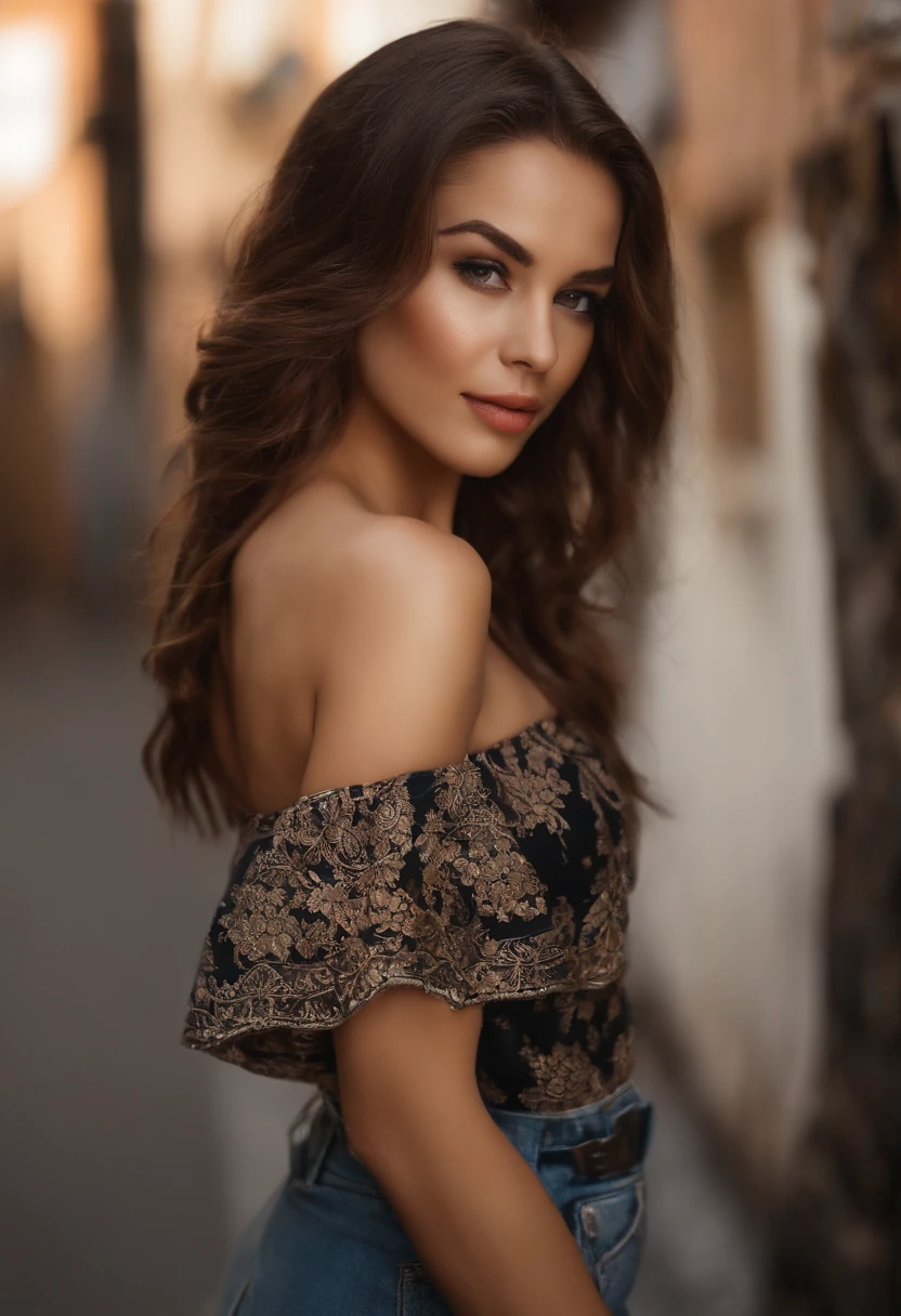 ((latina)), ((Its beauty is undeniable)), ((Excited cute face)), ((Hyper detailed perfect eyes,)), ((pose mignonne)), ((Langue sortie)), ((Seductive )), sexy, (( Tight mesh shirt, shorts courts sexy)), ((Afro ponytail with long African curly hair,)), (( peau)), (( gros seins )), ((debout, vue de face)), ((toucher ses propres jambes dans une pose sexy)), ((dehors, Ville publique)), Sharp Focus CGI, photoreallistic, High detail, Realstic, Masterpiece, absurdes, Best quality, Hdr, High quality, high-definition, Extremely detailed, 8k wallpaper, Intricate details, 8K UHD, Full-HD, (photo realist:1.2), contraste, intense illumination, lighting cinematic, natural lighting, hard light, contre-jour, Illumination globale, occlusion ambiante